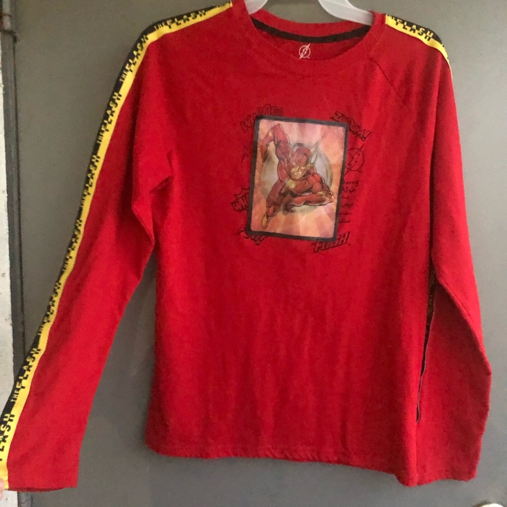 The FLASH DC Comics Boys Size XXL 18 Long Sleeve Lenticular Tee